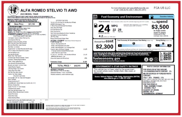 New 2023 Alfa Romeo Stelvio Ti for sale $56,970 at Rolls-Royce Motor Cars Greenwich in Greenwich CT 06830 27