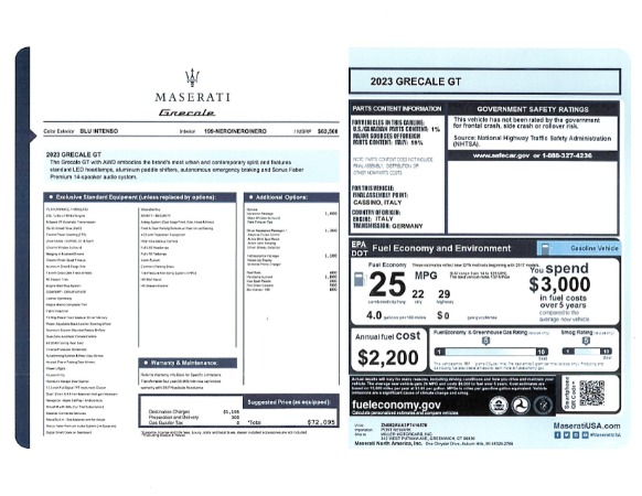 New 2023 Maserati Grecale GT for sale $72,095 at Rolls-Royce Motor Cars Greenwich in Greenwich CT 06830 24