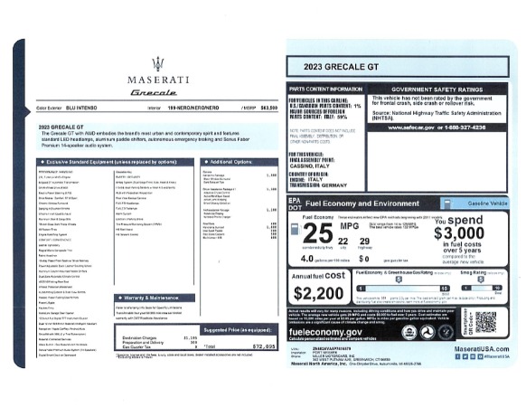 New 2023 Maserati Grecale GT for sale $64,900 at Rolls-Royce Motor Cars Greenwich in Greenwich CT 06830 25