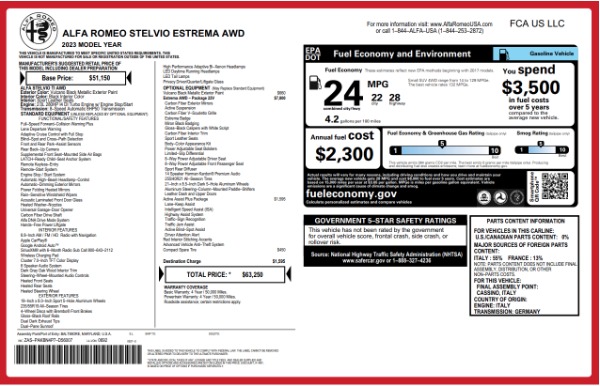 New 2023 Alfa Romeo Stelvio Estrema for sale Sold at Rolls-Royce Motor Cars Greenwich in Greenwich CT 06830 23