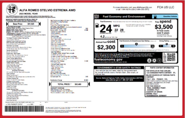 New 2023 Alfa Romeo Stelvio Estrema for sale Sold at Rolls-Royce Motor Cars Greenwich in Greenwich CT 06830 25