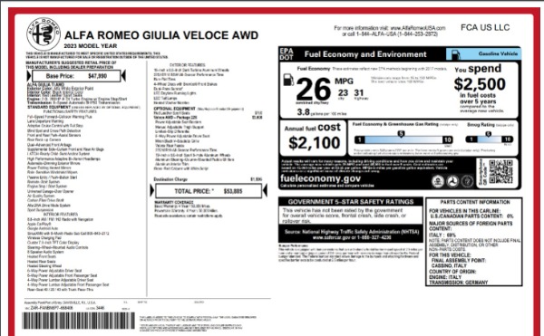 New 2023 Alfa Romeo Giulia Veloce for sale Sold at Rolls-Royce Motor Cars Greenwich in Greenwich CT 06830 23