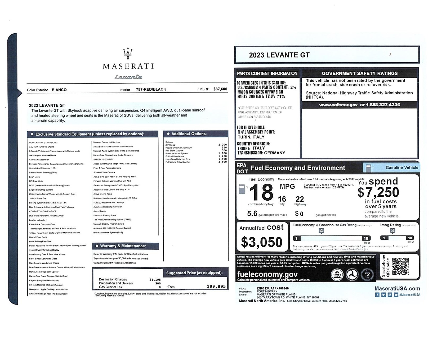 Used 2023 Maserati Levante GT for sale Call for price at Rolls-Royce Motor Cars Greenwich in Greenwich CT 06830 1
