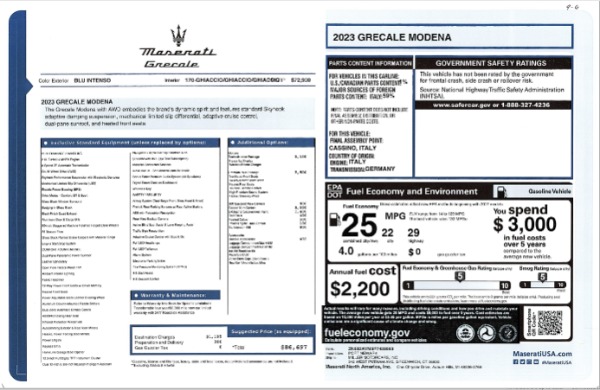New 2023 Maserati Grecale Modena for sale $86,697 at Rolls-Royce Motor Cars Greenwich in Greenwich CT 06830 24