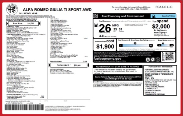 2021 Alfa Romeo Giulia