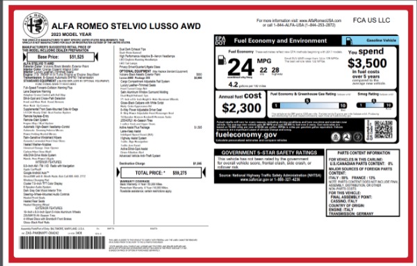 New 2023 Alfa Romeo Stelvio Ti Lusso for sale $59,275 at Rolls-Royce Motor Cars Greenwich in Greenwich CT 06830 25