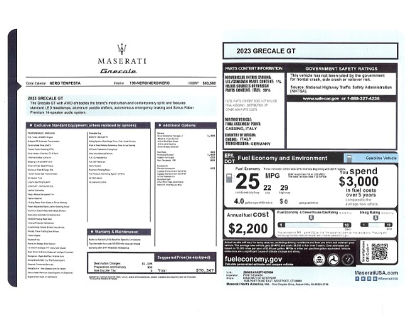 New 2023 Maserati Grecale GT for sale Sold at Rolls-Royce Motor Cars Greenwich in Greenwich CT 06830 22