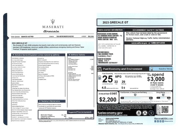 New 2023 Maserati Grecale GT for sale Sold at Rolls-Royce Motor Cars Greenwich in Greenwich CT 06830 23