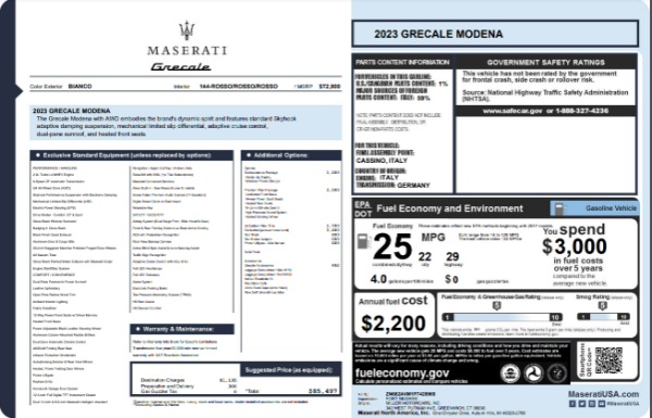 New 2023 Maserati Grecale Modena for sale $85,497 at Rolls-Royce Motor Cars Greenwich in Greenwich CT 06830 23