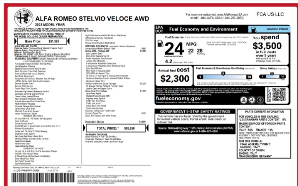 New 2023 Alfa Romeo Stelvio Veloce for sale Sold at Rolls-Royce Motor Cars Greenwich in Greenwich CT 06830 23