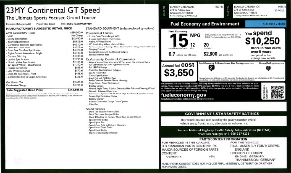 New 2023 Bentley Continental GT Speed for sale $344,605 at Rolls-Royce Motor Cars Greenwich in Greenwich CT 06830 25