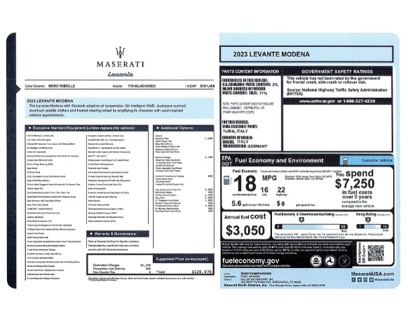 New 2023 Maserati Levante Modena for sale $120,075 at Rolls-Royce Motor Cars Greenwich in Greenwich CT 06830 22
