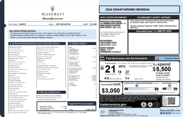 New 2024 Maserati GranTurismo Modena for sale $198,920 at Rolls-Royce Motor Cars Greenwich in Greenwich CT 06830 21