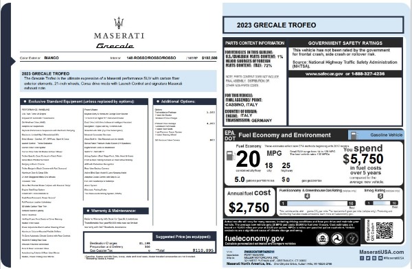 New 2023 Maserati Grecale Trofeo for sale $110,095 at Rolls-Royce Motor Cars Greenwich in Greenwich CT 06830 27