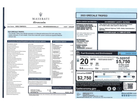New 2023 Maserati Grecale Trofeo for sale $125,057 at Rolls-Royce Motor Cars Greenwich in Greenwich CT 06830 28