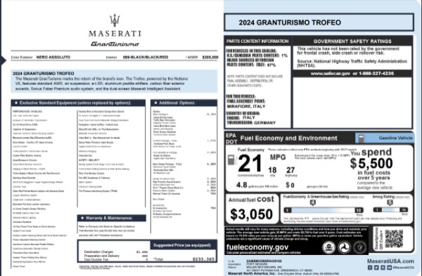 New 2024 Maserati GranTurismo Trofeo for sale Sold at Rolls-Royce Motor Cars Greenwich in Greenwich CT 06830 25