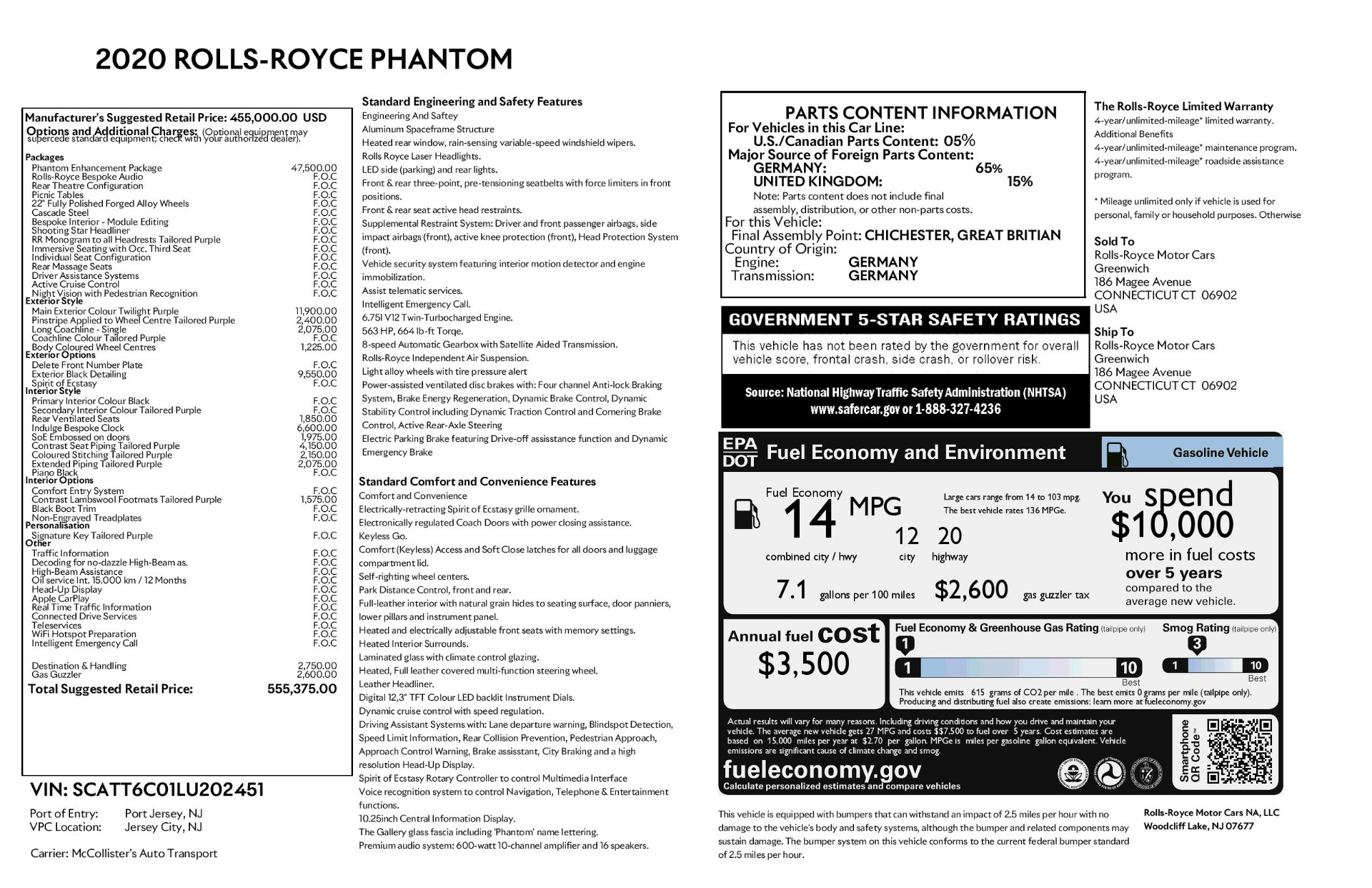 Used 2020 Rolls-Royce Phantom for sale Sold at Rolls-Royce Motor Cars Greenwich in Greenwich CT 06830 28