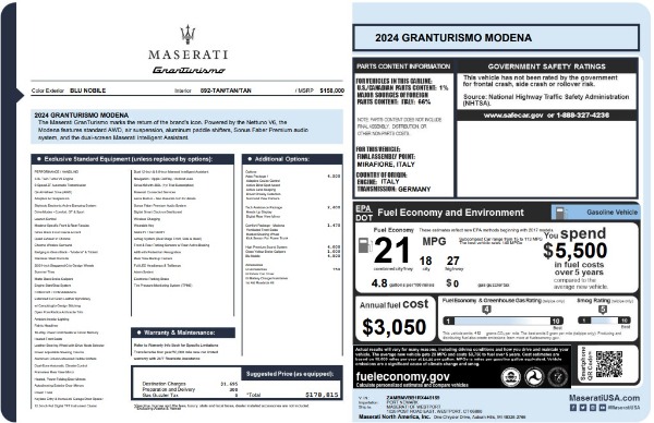 Used 2024 Maserati GranTurismo Modena for sale Sold at Rolls-Royce Motor Cars Greenwich in Greenwich CT 06830 27