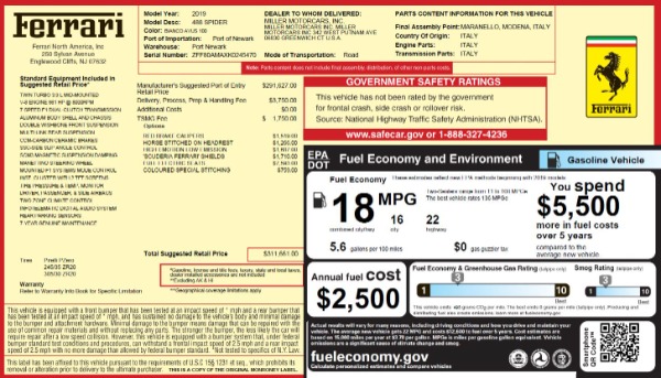 Used 2019 Ferrari 488 Spider for sale Sold at Rolls-Royce Motor Cars Greenwich in Greenwich CT 06830 28