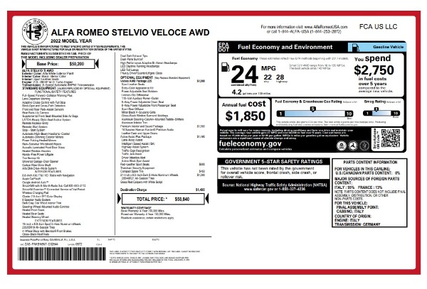 Used 2022 Alfa Romeo Stelvio Veloce for sale Sold at Rolls-Royce Motor Cars Greenwich in Greenwich CT 06830 21