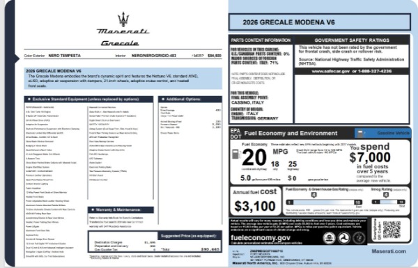 Used 2026 Maserati Grecale Modena V6 for sale $78,714 at Rolls-Royce Motor Cars Greenwich in Greenwich CT 06830 25