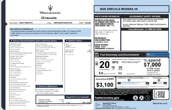 Used 2026 Maserati Grecale Modena V6 for sale $79,881 at Rolls-Royce Motor Cars Greenwich in Greenwich CT 06830 25
