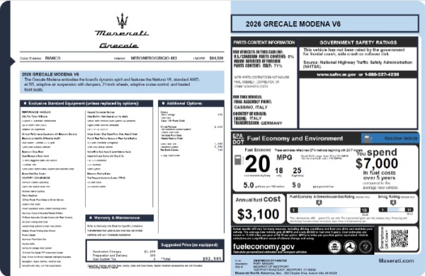 Used 2026 Maserati Grecale Modena for sale $81,370 at Rolls-Royce Motor Cars Greenwich in Greenwich CT 06830 23