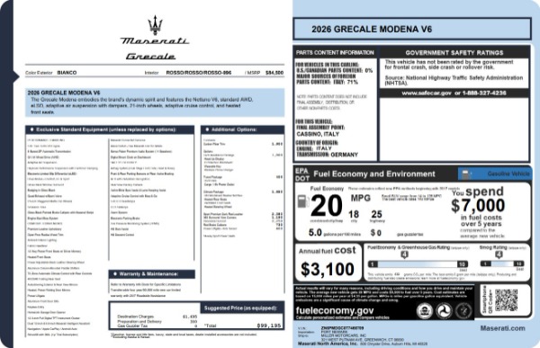 New 2026 Maserati Grecale Modena for sale $99,195 at Rolls-Royce Motor Cars Greenwich in Greenwich CT 06830 25