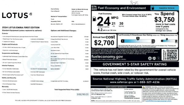 Used 2024 Lotus Emira I4 First Edition for sale $88,900 at Rolls-Royce Motor Cars Greenwich in Greenwich CT 06830 28
