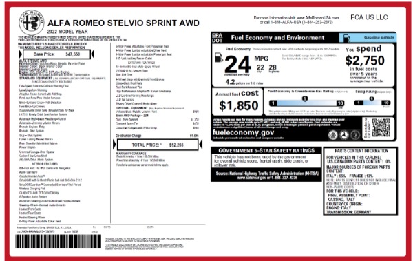 Used 2022 Alfa Romeo Stelvio Sprint for sale $24,900 at Rolls-Royce Motor Cars Greenwich in Greenwich CT 06830 25