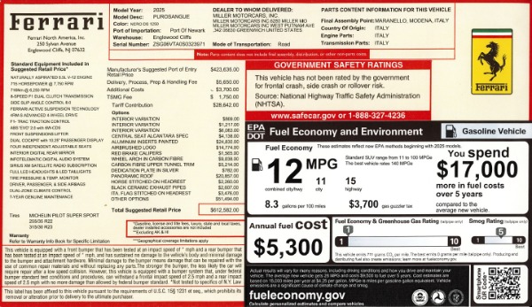 Used 2025 Ferrari Purosangue for sale $599,900 at Rolls-Royce Motor Cars Greenwich in Greenwich CT 06830 2