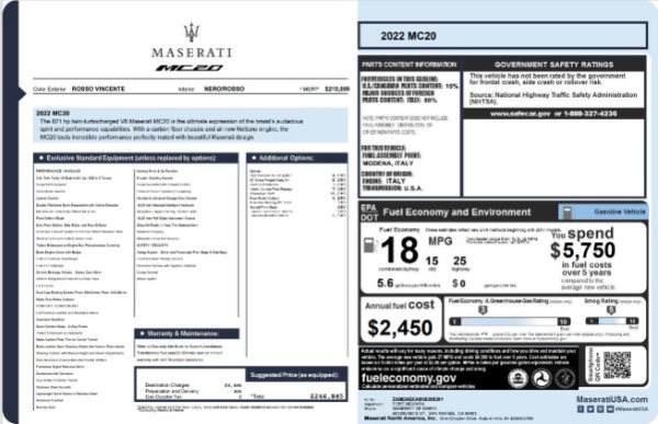 Used 2022 Maserati MC20 for sale $175,900 at Rolls-Royce Motor Cars Greenwich in Greenwich CT 06830 24