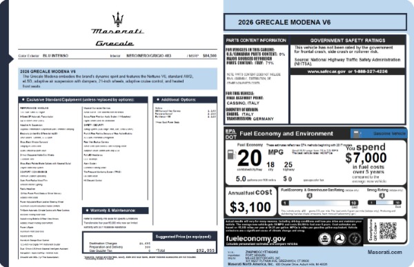 New 2026 Maserati Grecale Modena V6 for sale $92,055 at Rolls-Royce Motor Cars Greenwich in Greenwich CT 06830 24