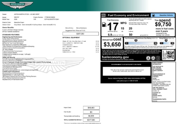 Used 2026 Aston Martin DBX 707 for sale $259,900 at Rolls-Royce Motor Cars Greenwich in Greenwich CT 06830 13