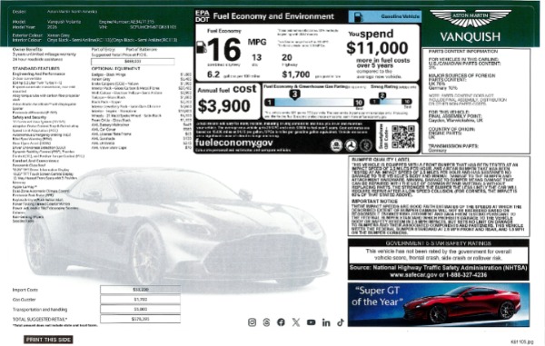 New 2026 Aston Martin Vanquish Volante for sale Call for price at Rolls-Royce Motor Cars Greenwich in Greenwich CT 06830 19