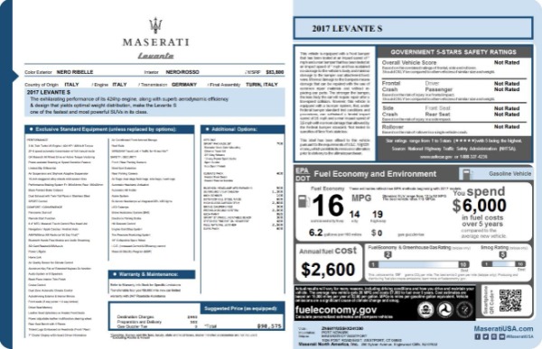 New 2017 Maserati Levante S for sale Sold at Rolls-Royce Motor Cars Greenwich in Greenwich CT 06830 26